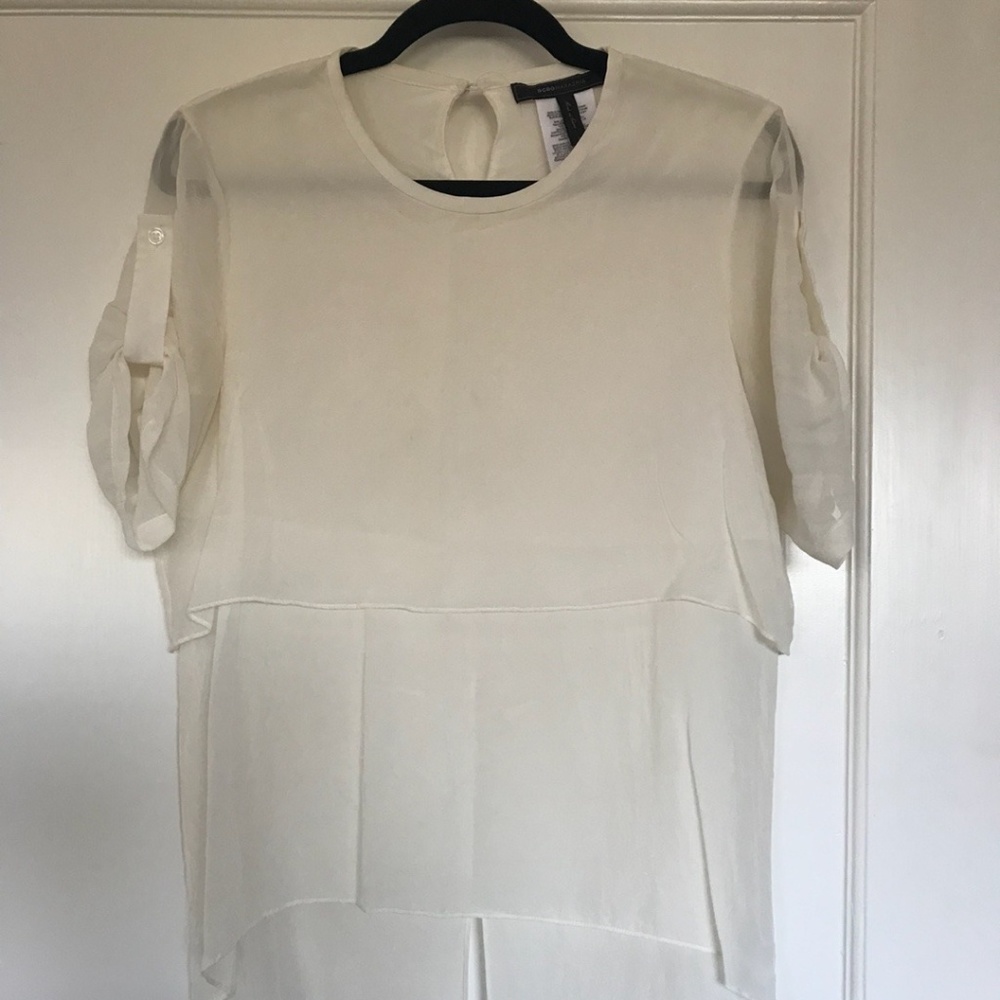BCBGMAXAZARIA Sheer Shirt